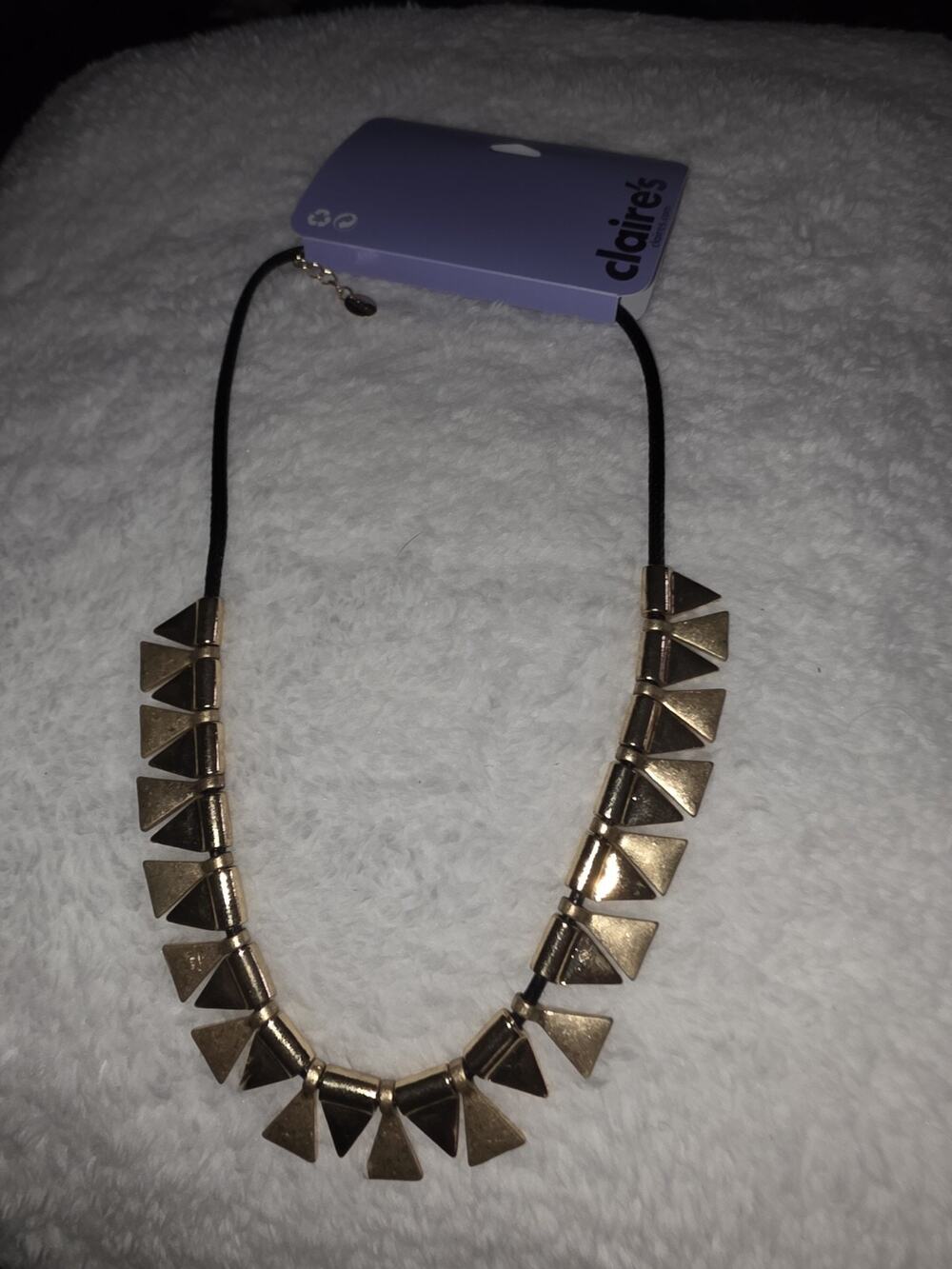 Claire's Geometric Gold-Tone Necklace